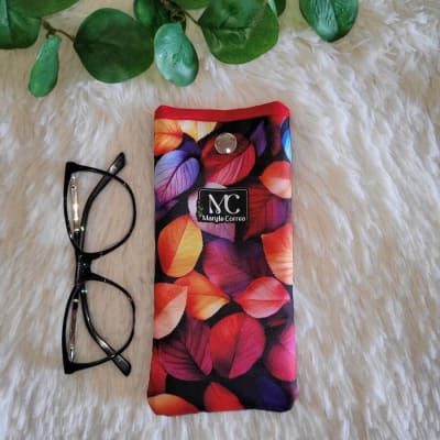 Estuche para lentes hojas encanto1