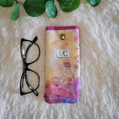 Estuche para lentes flores rosa1
