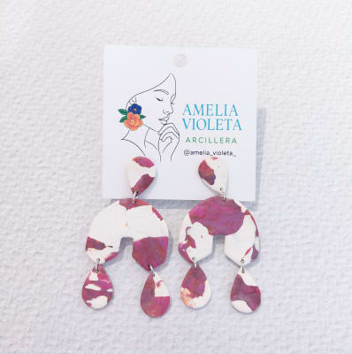 Aros blanco y rosa viejo grande1