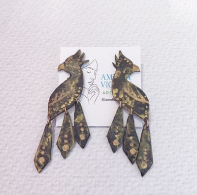 Aros Ave Fénix negro dorado1