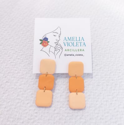 Aros Cuadrado triple beige1