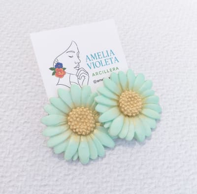 Aros Gerbera turquesa1