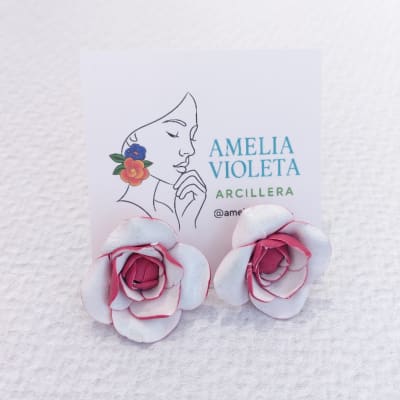 Aros Rosa blanca roja mini1