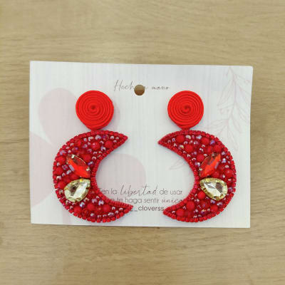 Aros Lunas grandes rojas1