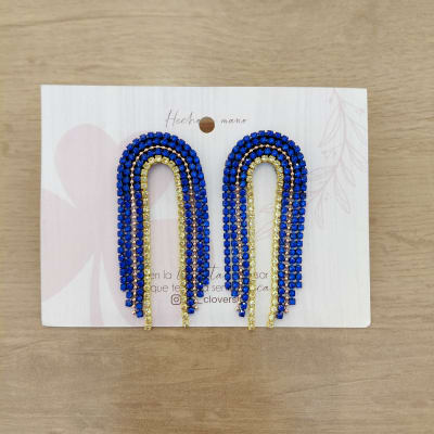 Aros Cascada grande azul amarillos1