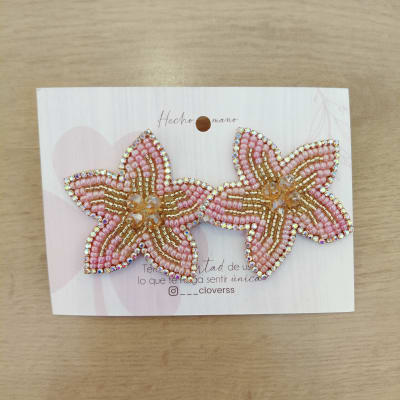 Aros Flor Lily rosada1