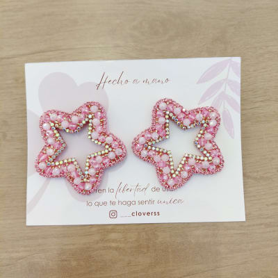 Aros Estrella grande rosada1
