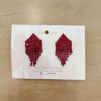 Aros Cascada pequeña burdeo1