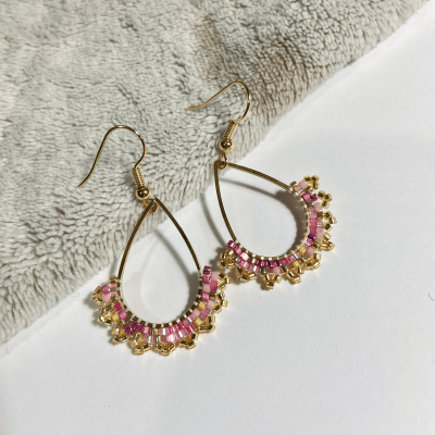 Aros Gota mix rosado1