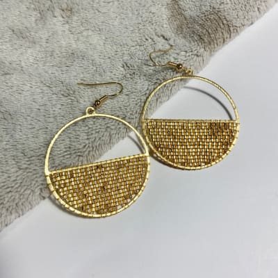 Aros Medio Círculo dorado1