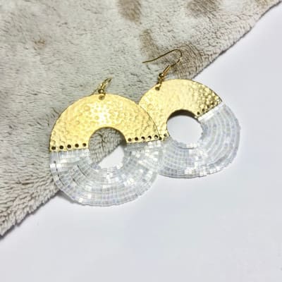 Aros Hortensia blanco brillante1