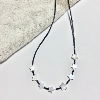 Collar Concha Estrella negro 36 cm más alargue1