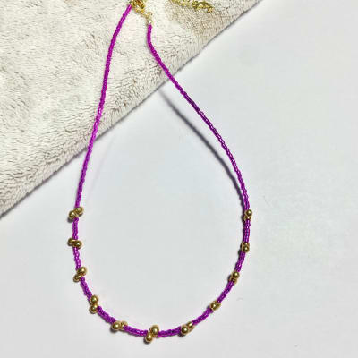 Collar Gota fucsia 35 cm más alargue1