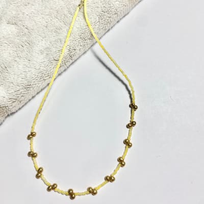 Collar Gota amarillo 35 cm más alargue1