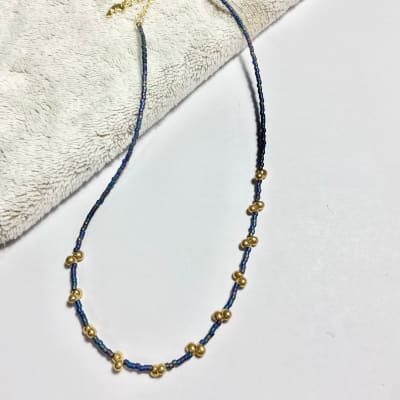 Collar Gota negro mate 35 cm más alargue1