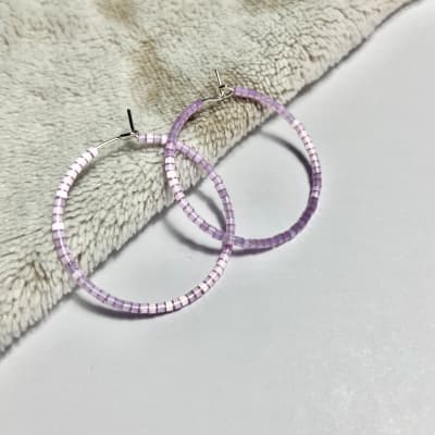 Aros Argolla lila brillante1