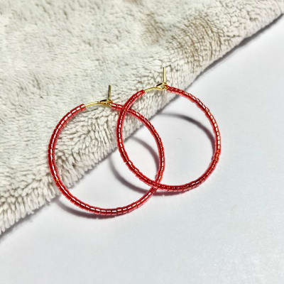 Aros Argolla rojo transparente1