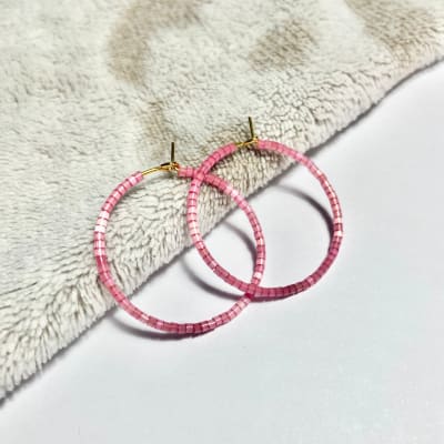 Aros Argolla rosado brillante1