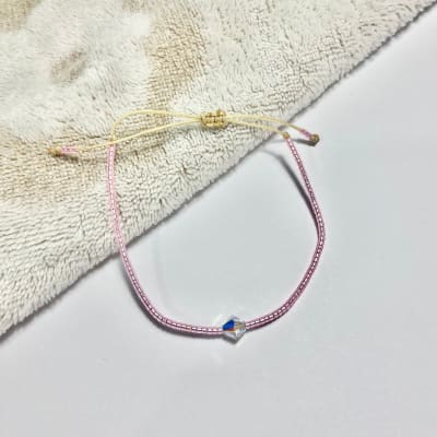 Pulsera Bicone rosada1