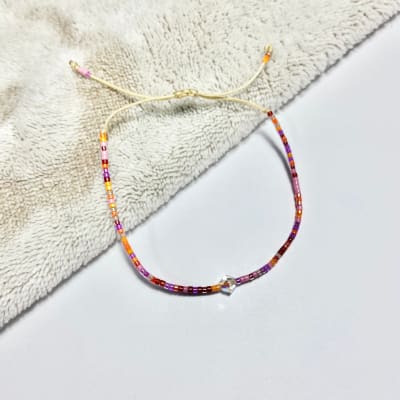 Pulsera Bicone mix naranjo1