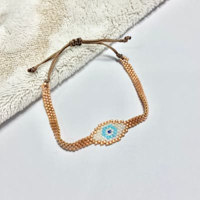 Pulsera Ojo Turco Dorado1