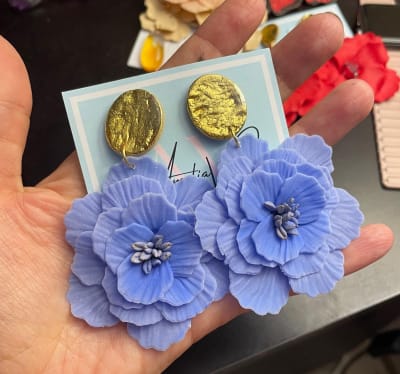 Aros Maxi Flor Porcelana1