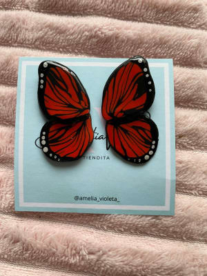 Aros Mariposa mediana naranja1