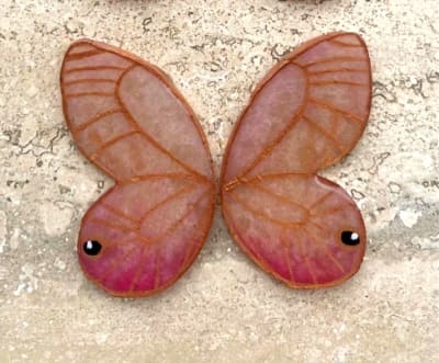 Aros Mariposa Traslúcida Pintada claro1