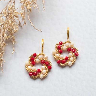 Aros Galaxia rojo y crema1