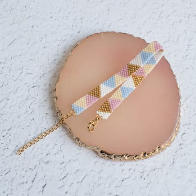 Pulsera Boho pastel1