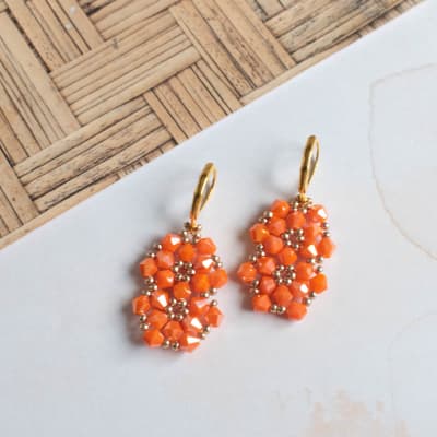 Aros Aura naranjo brillante1