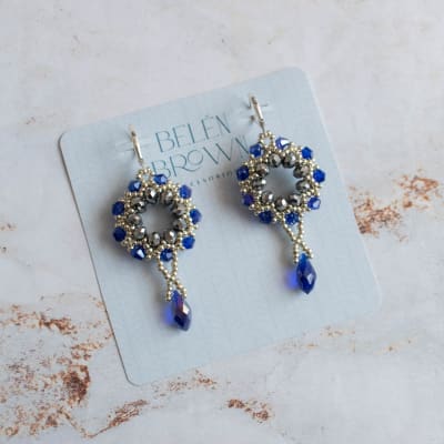 Aros Atrapasueños azul y plateado1