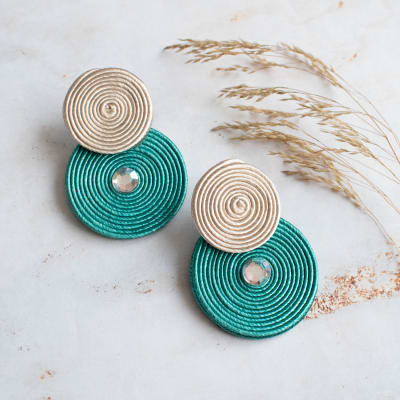 Aros Dos Círculos turquesa y crema1