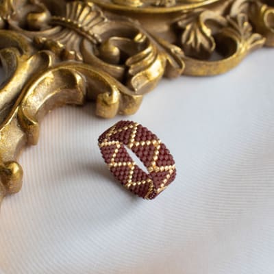Anillo ZigZag café1
