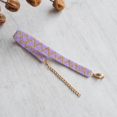 Pulsera ZigZag lila1