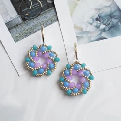 Aros Galaxia turquesa y lila1