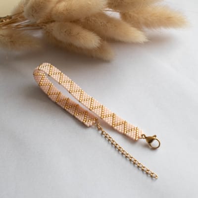 Pulsera ZigZag melón1