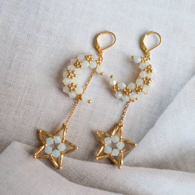 Aros Luna y Estrella blanco1