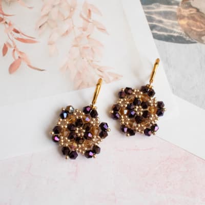 Aros Hexágono morado metalizado1