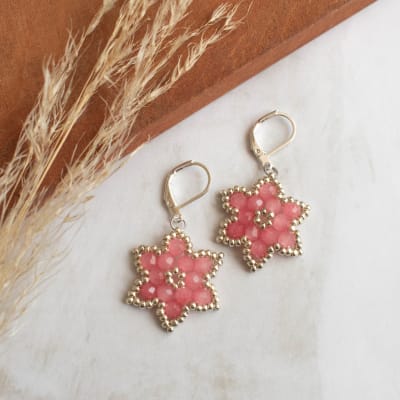 Aros Lilium rosado y plateado1
