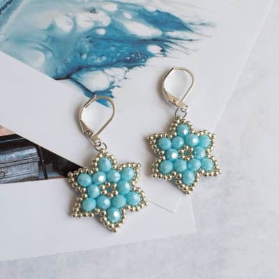 Aros Lilium celeste y plateado1