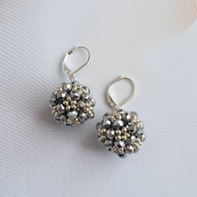 Aros Esfera Corta plateado1