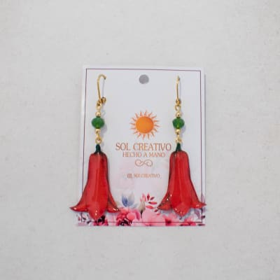 Aros Copihue con cristal1