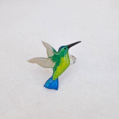 Anillo Colibrí verde1