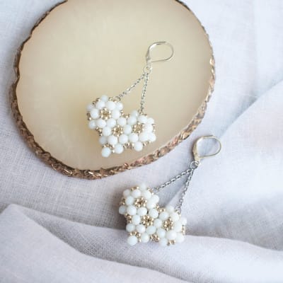 Aros Corazón 3D blanco1