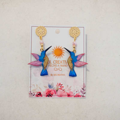 Aros colibrí mediano y mandala 21