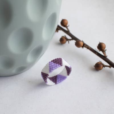 Anillo Boho morado1