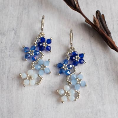 Aros Flores azul1