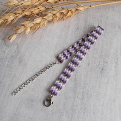 Pulsera Roma morado y lila1