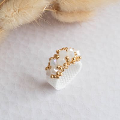 Anillo Corona blanco1